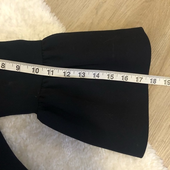 Zara Black Collarless Coat - Picture 9 of 12